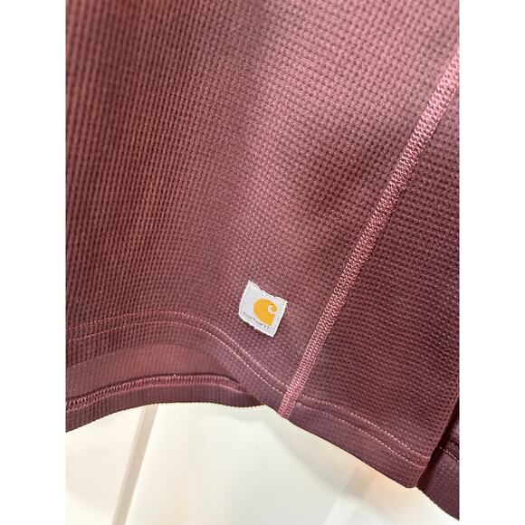 Carhartt Women's Base Force Tech Thermal‎ T-Shirt Top Pullover Brown Size Medium - Picture 4 of 10
